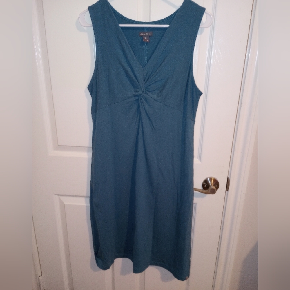 women's sleeveless dress green Eddie Bauer size medium